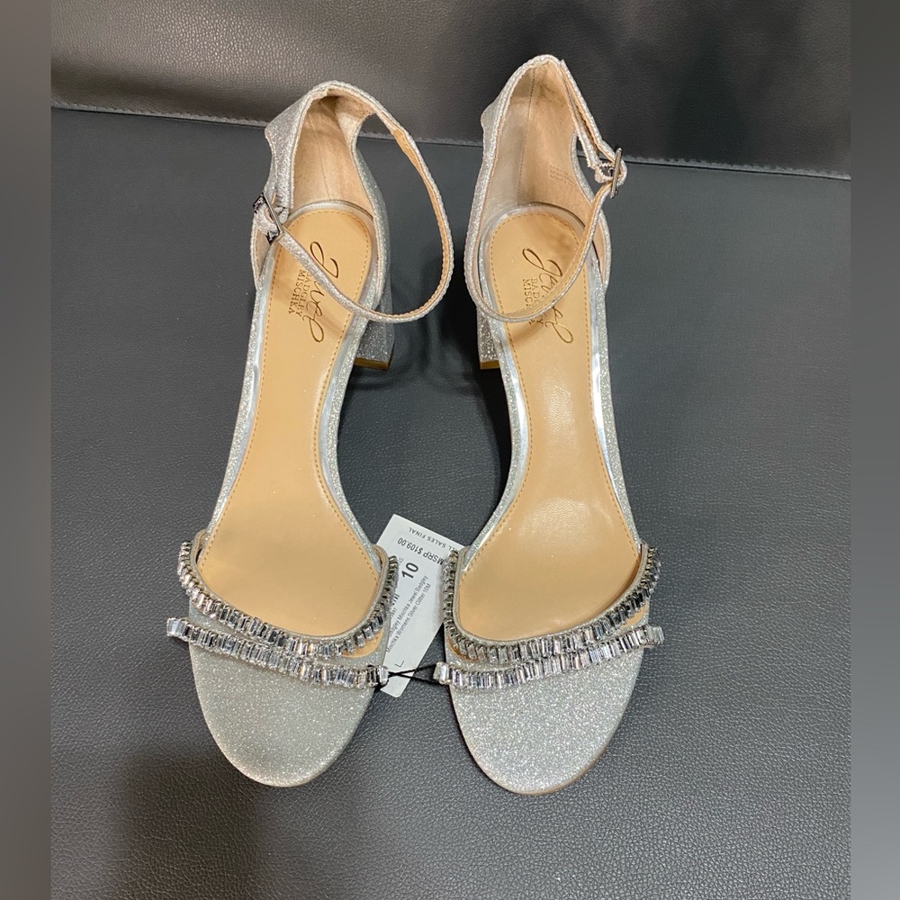 NWT JEWEL BADGLEY MISCHKA JEWEL BLOCK HEELS - Picture 3 of 5